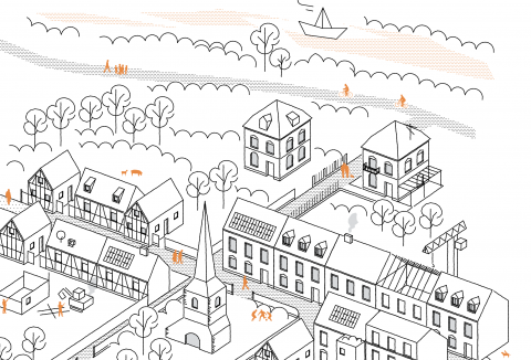 Ortsbildskizze | Grafik: B&uuml;ro f&uuml;r Baukulturerbe